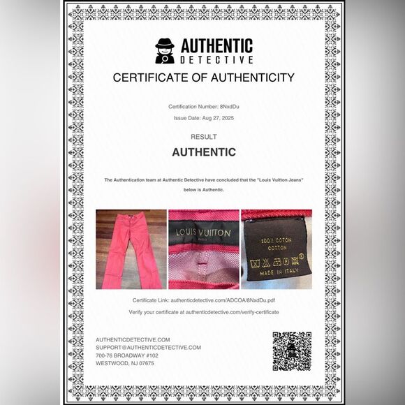 Louis Vuitton Pink Men Jeans - Picture 11 of 11